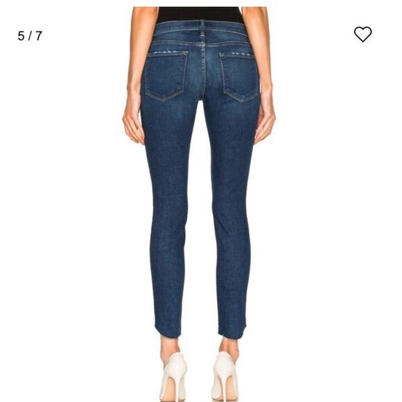 FRAME Denim Le Skinny de Jeanne Crop Jeans Tulip Raw Hem - Picture 13 of 13